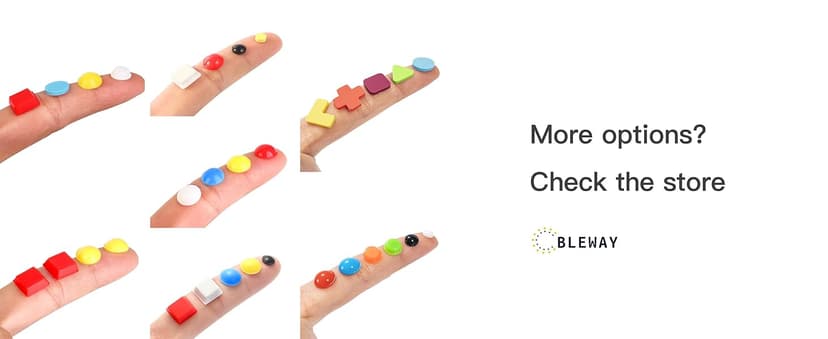 Bump Dots for Visually Impaired 165 Pcs Combo Pack(Red,Yellow,Black,White) - Low Vision Aids Braille Stickers Raised Tactile Dots for Elderly, Blind