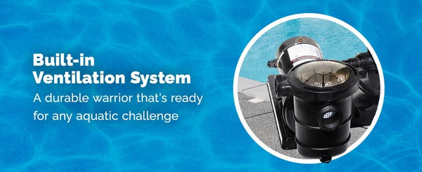 SWIMLINE HYDROTOOLS Variable Dual Speed Swimming Pool Pump For Above Ground Pools | 1.5 HP, Horizontal Discharge 5820 GPH Filter Pumps | 115 V, Powerful Flow W/ Strainer Basket, DOE Certified