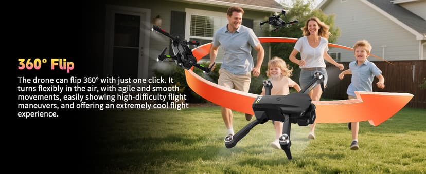 Drone with Camera for Adults 4K LCD Screen RC FPV Drone with Brushless Motor Live Video UHD, Drones for Adult Foldable Mini Quadcopter for Beginner 360° Flips, Support 32G SD Card MAX Under 250g Gifts
