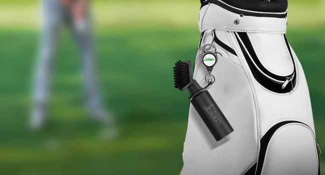 Pro Golf Club Brush Cleaner with Retainer Clip and Squeeze Water Bottle 7.5 Inches Holds 4 Ounces of Water, Essentials Golf Accessories for Men, Best Golf Gifts for Men