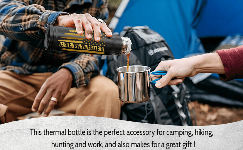 Retirement Gifts for Men, Christmas, Birthday Gift Ideas, The Legend Has Retired Tumbler, 17oz Insulated Tumbler with Patriotic American Flag Design - Funny Retirement Gift for Dad, Grandpa