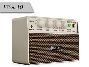 Flatsons FBA-10 Guitar Amp, 10W Mini Electric Guitar Amplifier with Clean/Drive Channel, 6H Work, USB-C Rechargeable, 3.5mm Headphone/AUX, Wireless Portable Amp for Indoor Practice, Travel (White)