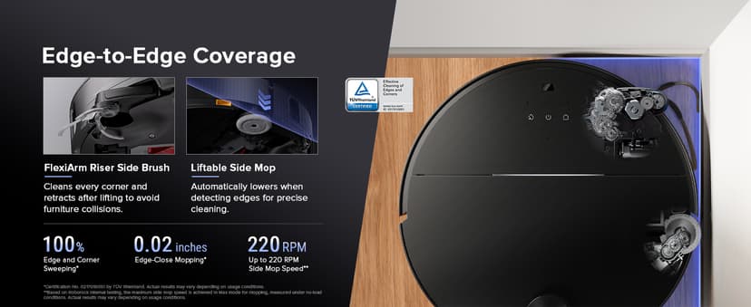 roborock Saros 10 Robot Vacuum and Mop, 22,000Pa Suction, AI Obstacle Avoidance, 3.14-inch Ultra Thin, Intelligent Dirt Detection, Zero Tangling Main Brush, Hot Water Mop & Dock Self Cleaning