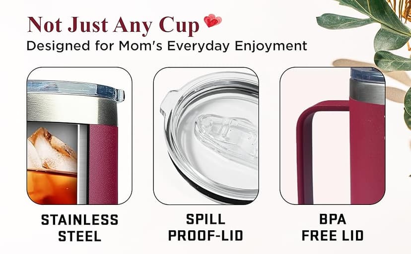 Gifts for Mom from Daughter, Son - Mothers Day Gifts for Mom, Wife, Women - Moms Birthday Gift Ideas, Cool Birthday gifts for Moms, Mothers - Best mom Mug, 14 Oz Stainless Steel moms Coffee Mug