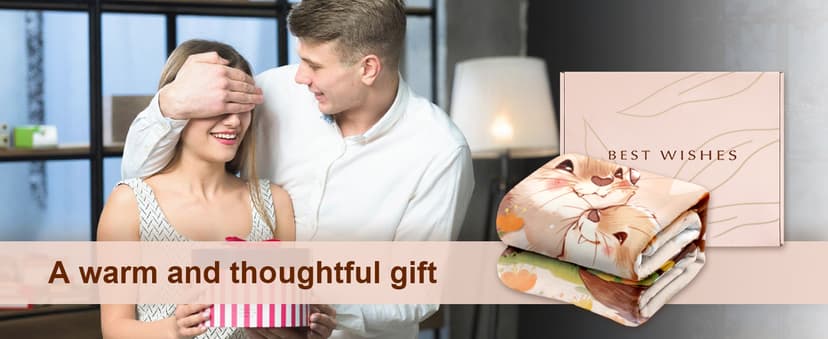 AceThrills Anniversary Blanket Gifts for Women, Girlfriend Gifts for Girfriend Birthday Gift, Romantic Gifts for Her - 50" × 60" Otter Blanket