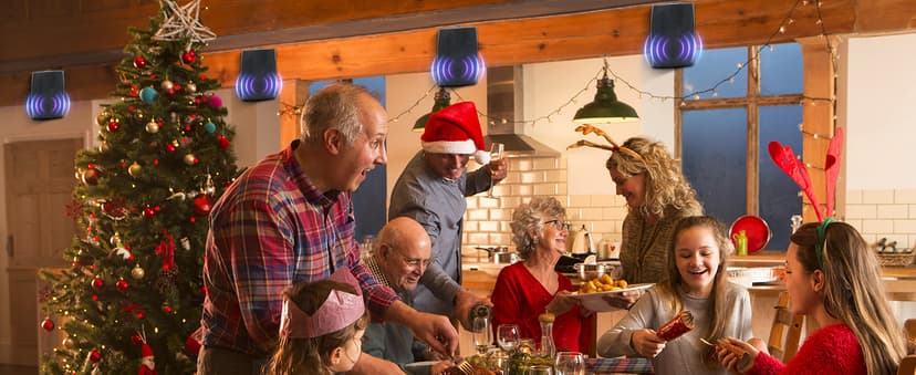 Herdio 6.5 Inch 800W Outdoor Bluetooth Speakers Wired Waterproof with Multifunctional Amplifier, Wall Mount Speaker for Patio Home Poolside Deck Backyard(2 Pairs,Black)