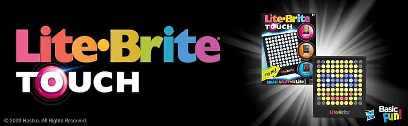 Lite-Brite Touch - Create, Play and Animate - Light Up Portable Stem Sensory Learning Toy, Creative Art Stem Toy for Girls, Boys, Unisex, Toddler, Holiday, Birthday, Gift, Ages 6+