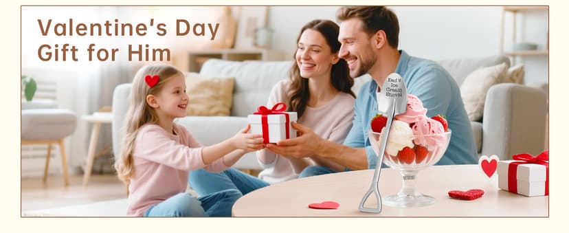 Christmas Father Gifts for Dad Daddy Father-in-Law Grandpa, Dad Birthday Gift from Daughter Son Father's Day Papa Grandfather Husband Brother Uncle, Funny New Bonus Step Dads Ice Cream Shovel Spoon