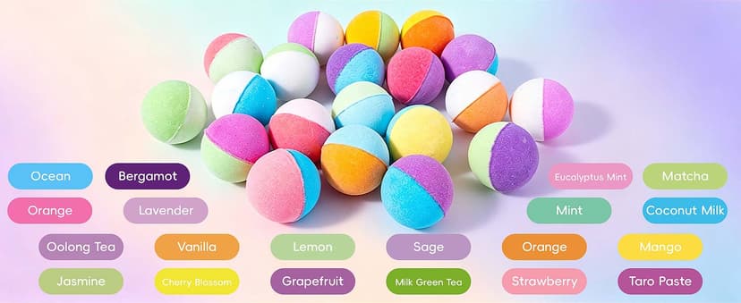 20 Pack Bath Bombs for Kids with Surprise Inside Bubble Bath Toys Organic Natural Bath Bombs Set Easter Basket Stuffers Birthday Christmas Gift for Kids 3 4 5 6 7 8 Years Old Boys Toddlers Girls B0D5Z33X94