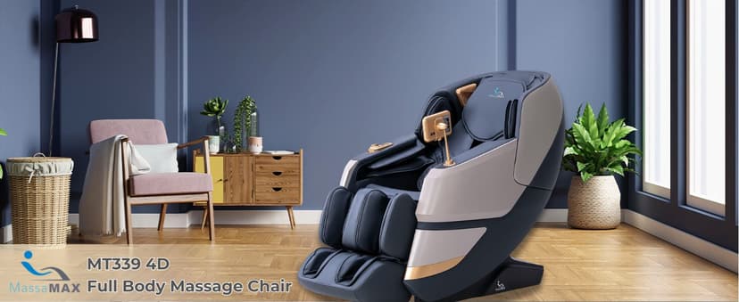 MassaMAX 2026 4D Massage Chair, Full Body Recliner with OTA Cloud Tech, Deep Yoga Stretch, 27 Auto Modes, 55" SL Track, APP & AI Voice Control, Auto Footrest, Zero Gravity, and Heating for Relaxation