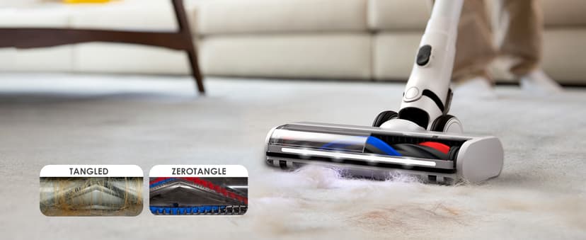 Tineco Pure ONE S15 Essentials Cordless Vacuum Cleaner, Stick Vacuum Rechargeable with Anti-Tangle Brush, LED Headlights for Hard Floor, Pet Hair & Home Cleaning