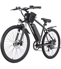 HOVERFLY OUREA 26" Electric Bike for Adults, 750W Peak Motor Mountain Ebike, 20MPH Up to 40 Miles, UL2849 Certified, 7-Speed, Removable Battery, Shock Absorber, Fat Tire Commuter E-Bike