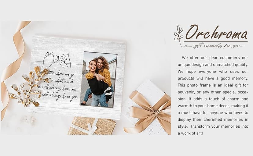 Orchroma Best Friends Picture Frame,Bestie Bff Best Friends Gifts,Friendship Gifts for Women Friends Birthday Christmas Gift,4x6 Inch Photo