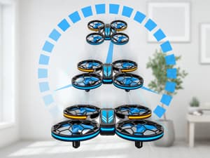 Drones - RC Drone with Auto Hovering and Headless Mode, Quadcopter with LED Light, Propeller Full Protect, 3D Flips, 3 Batteries, Remote Control, Best Gifts