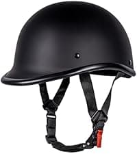 Yesmotor 3/4 Motorcycle Helmets Retro Open Face Vespa Scooters Helmet with Clear Visor for Men and Women- DOT Approved