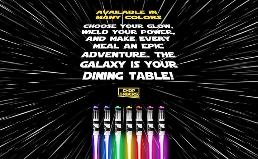 Lightsaber Chopsticks Light Up - LED Glowing Light Saber Star Wars Chop Sticks - Reusable Sushi Lightup Sabers Chopstick Set Of 1 Blue Pair