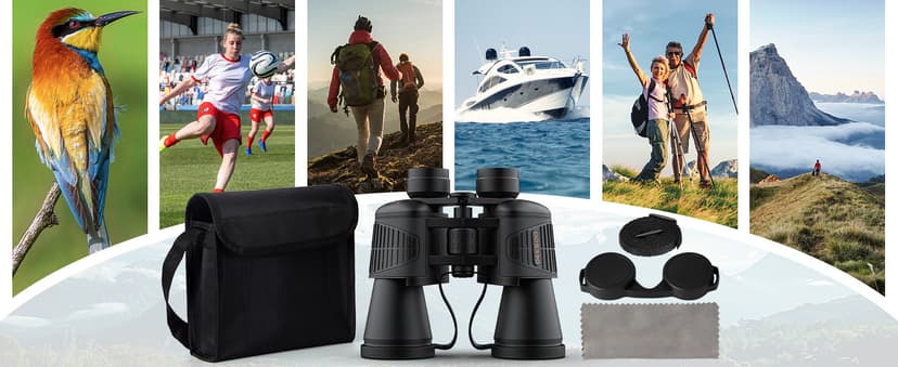 20x52 Binoculars for Adults High Powered - HD Large View Binoculars with Low Light Vision - Professional Binocular for Bird Watching Hunting Travel Cruise Outdoor Sports - Gifts for Women