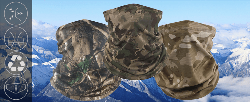 Volein Neck Gaiter Face Mask, Sun Cooling Dust Camouflage Face Shield, Reusable Washable Bandana