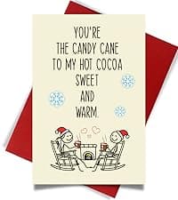 Cheerin Anniversary Day Cards for Him and Her - Romantic Greeting Card with Envelope - Sweet Birthday Card for Husband Wife Girlfriend Boyfriend