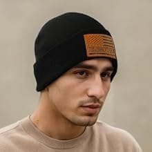 Mens American Flag Beanie Hat Best Dad Brother Papa Husband Ever Gifts Christmas Stocking Stuffers from Son Daughter Sister B0DLMRLLH1