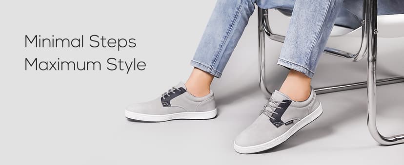 ANALEAF Mens Casual Oxfords Fashion Sneakers Soft Comfortable Lace-Up Dress Shoes