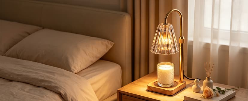 Candle Warmer Lamp with Timer Dimmer, Birthday Gifts for Mom Women Friend Sister, House Warming Gifts, Vintage Clear Wax Melt Warmer, Fall Decorations Office Apartment Dorm Room Home Decor