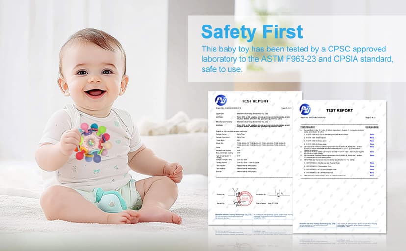 Baby Montessori Sensory Toys for 0-6 6-12 Months, Baby Teether Teething Toys for Babies 0 3 6 9 12 18 Months, Newborn Infant Learning Developmental Toys Gifts for 1 2 Year Old Boys Girls