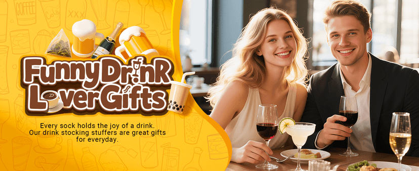 HAPPYPOP Funny Gifts for Women Men - Boba Tea Taco Gifts for Her, Bourbon Coffee Socks