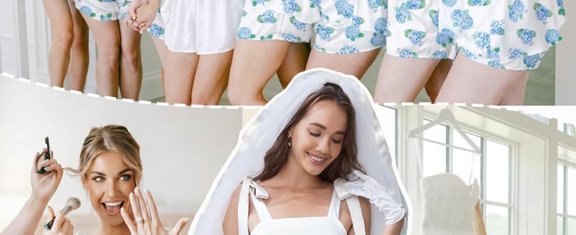 Cute Bridal Pjs, 2 Piece Cami and Shorts Sleepwear for Wedding Day, Bridal Shower, Bachelorette Party, Honeymoon Gifts Ekouaer Womens Silk Pajama Set Bow Tie Knot Tank Top Satin Pjs Sets XS-3XL B0G5PHTL86