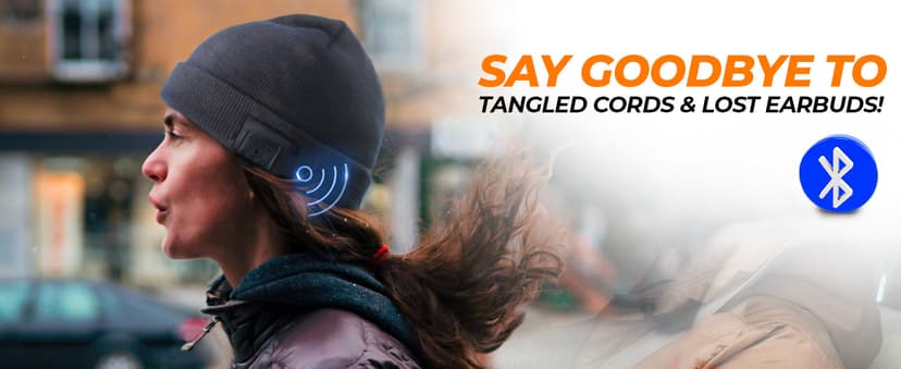 Foxelli Bluetooth Beanie Hat – 15-Hour Battery, Built-in Mic, Fully Washable, Perfect Tech Gift for Men & Women B08T6QBZC2