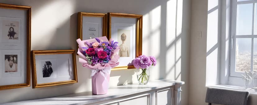 lovenfold Flowers for Delivery,Preserved Flowers Bouquets,Purple Rose Bouquets That Last 1-3 Years,Birthday Flowers Gifts for Women Mom Grandma Wife Friends