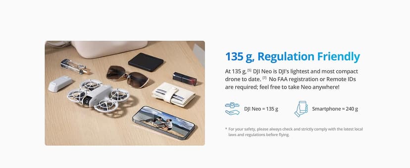 DJI Neo Three-Battery Combo, Mini Drone 4K UHD Camera for Adults, 135g Self Flying Drone That Follows You, Palm Takeoff, Subject Tracking, QuickShots, Stabilized Video (Controller-Free)