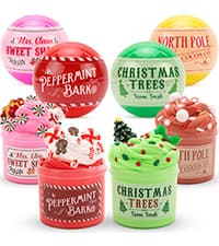 Christmas Stocking Stuffers - Slime for Kids - 4 Pack Slime Balls - Toys Slime Kit Xmas Gifts for Classroom Rewards Teens Girls Boys 4 5 6 7 8 9 10 11 12 Year Old and Adults