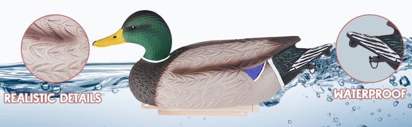 Heerweiyi Mallard Duck Decoys Popular New Material EVA Collapsible Plastic Duck Decoy Mallard Duck Decoys,Easy to Carry and use, More Cost-Effective.