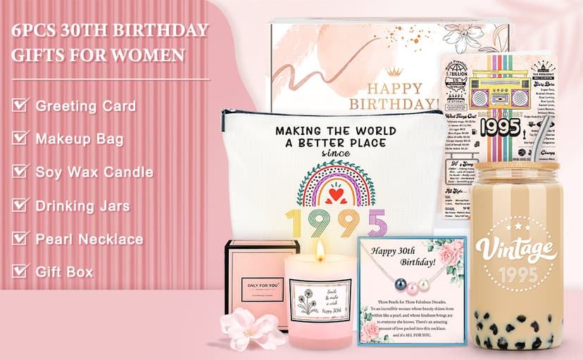 30th Birthday Gifts for Women Cool Gifts for 30 Year Old Woman 30 Gifts for Women 30s Happy 30th Birthday Gift Idea 30 Year Old Birthday Gifts for Woman 30th Birthday Gifts for Her Daughter Female