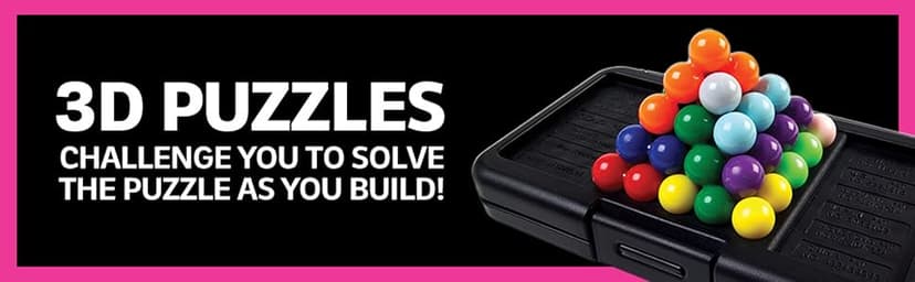 Educational Insights Kanoodle - Original 3D Brain Teaser Puzzle, Single Player Mind Challenge Toys, Handheld Travel Games, Challenging Logic Puzzles and Gifts for Kids, Teens & Adults Ages 7+