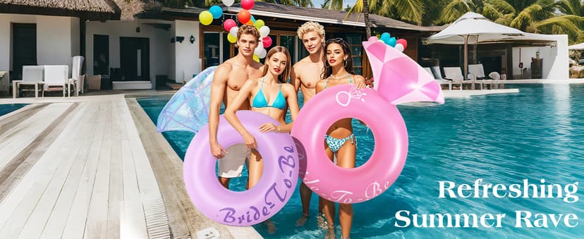 HeySplash Pool Floats, Inflatable Diamond Ring Pool Float, Large Engagement Ring Floatie for Bachelorette Party, Swim Tube River Lake Wedding Bride Stagette Decor Fun Toy Raft for Adults,Yellow