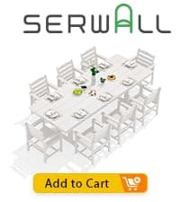 SERWALL Adirondack Chair with Cup Holders - Composite Adirondack Chairs Set of 2 HDPE Outdoor Chairs All Weather Use- White