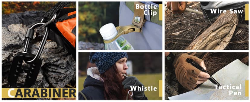 TRSCIND Gifts for Men Husband Dad Christmas, Survival Kit, Emergency Survival Gear and Equipment 14 in 1, Stocking Stuffers Birthday Gifts for Him Boyfriend, Hunting Fishing Camping Accessories, Cool Gadget