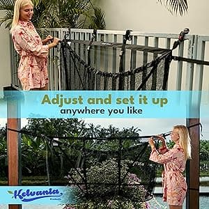 MeshTitan Heavy-Duty Pool Storage Bag - Floats & Toys Organizer with Sturdy Mesh & Anti-Sagging Support (Black)