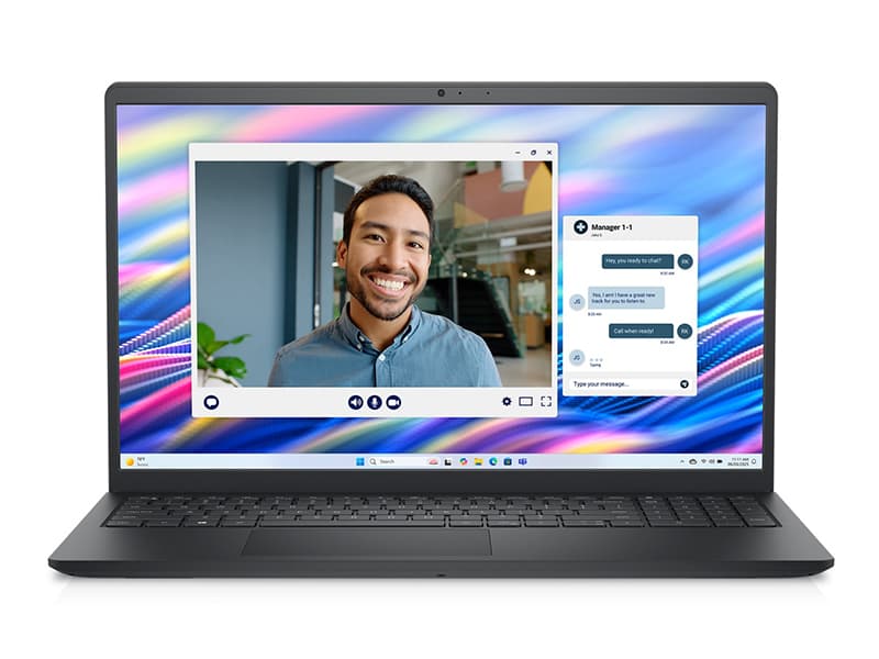 Dell 15 Laptop DC15250-15.6-inch FHD 120Hz Display, Intel Core 3 Processor 100U Processor, 8GB DDR4 RAM, 512GB SSD, Intel UHD Graphics, Windows 11 Home, Onsite Service - Carbon Black