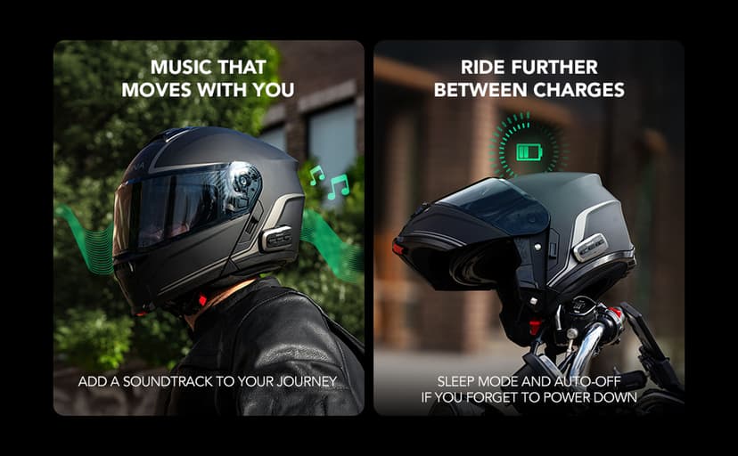 Sena OUTRUSH 2 Modular Smart Motorcycle Helmet with Bluetooth Connectivity and Mesh Intercom Communication
