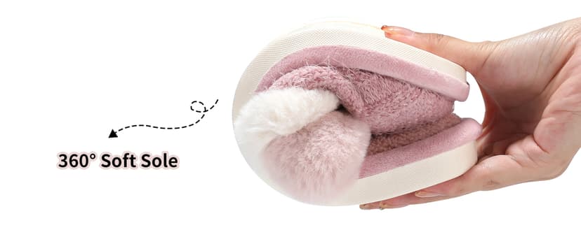 Cozy Slippers for Women Indoor and Outdoor Fuzzy House Shoes with Memory Foam Anti-Skid Sole Gifts for Women Mom Ladies