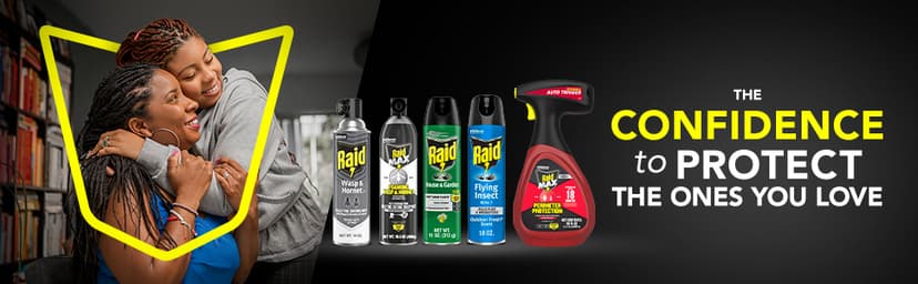 Raid Wasp & Hornet Killer Spray, Kills the Entire Nest, For Paper Wasps, Yellow Jackets, Mud Daubers, and more, 17.5 oz