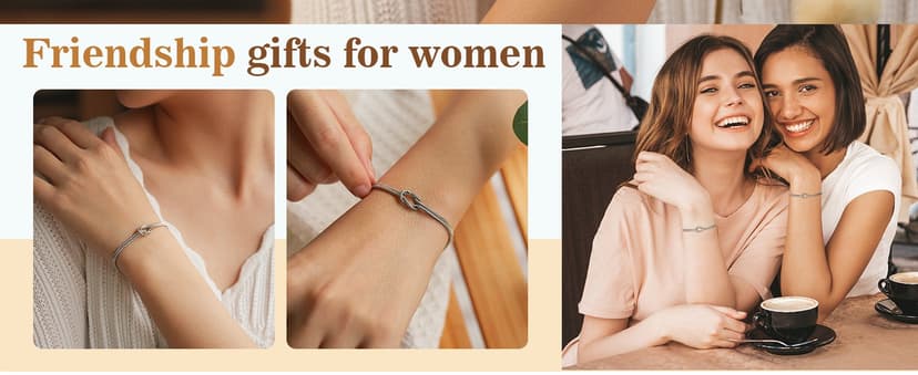 Friend Christmas Birthday Galentines Mothers Day Valentines Jewelry Friendship Gifts for Women Bff Bestie Tarsus Love Knot Friendship Bracelets, Best Friend Jewelry Gifts for Women B0DJSCL84N