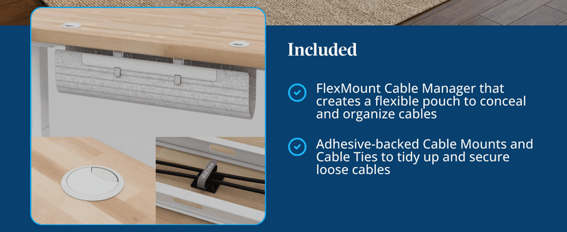 UPLIFT DESK Bamboo (48 x 30 inch) Standing Desk 2-Leg V3 Adjustable Stand Up C-Frame (Black), Advanced Keypad, Wire Grommets, Wire Tray, Rocker Board