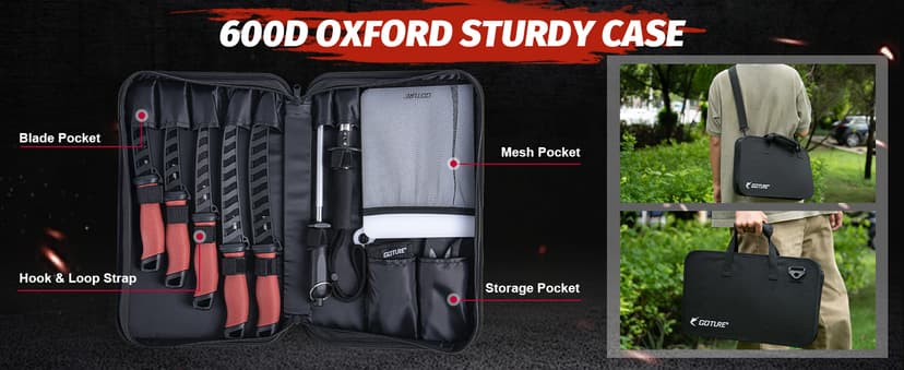 Goture Fillet Knife Fishing Kit,Bait Knife and Filet Knives with Sheath,Sharpening Rod,Fish Lip Gripper,Fishing Pliers,Cutting Board,Gloves,Stainless Steel Soap,Portable Storage Bag,Gifts for Men