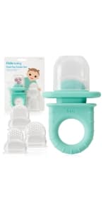 Frida Baby Silicone Teething Toys, 4-in-1 Teether for Babies & Infants, Teething Relief for 0-18 Months, Not-Too-Cold-to-Hold Baby Teether, BPA-Free