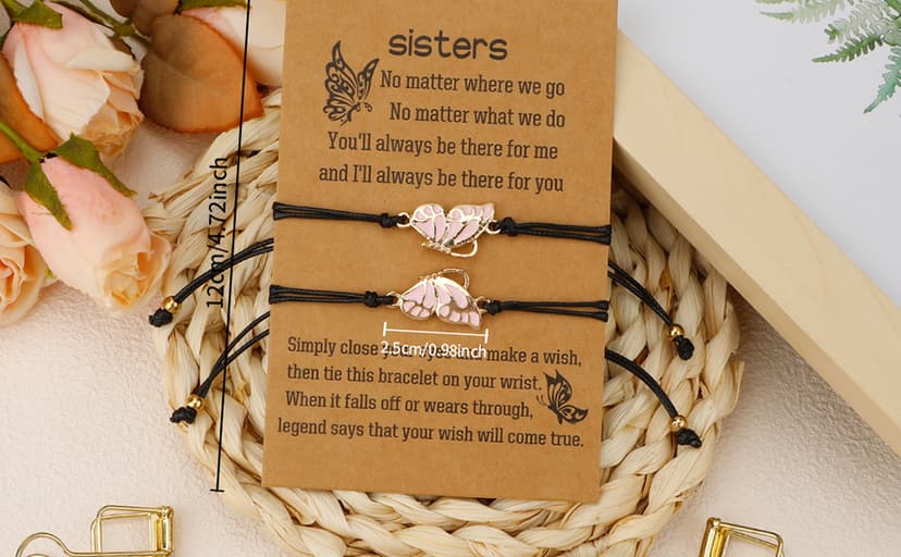 Sisters Gifts from Sister Birthday Graduation Christmas Valentines Galentines Gifts Friendship Matching Bracelets