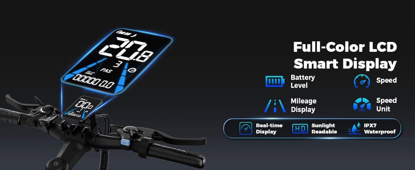 Electric Bike for Adults, 1500W Peak Mountain Ebike with 25 MPH, 65 Miles Range, 7 Speeds, 48V 10Ah Removable Battery 26" Ebike for Commute